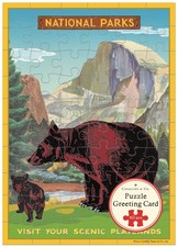 Cavallini Co. National Parks Puzzle Greeting Card, 60-Piece Puzzle Card