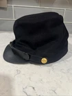 Civil War Style Kepi Hat Black Wool Cap Eagle Button Union Forge Cap