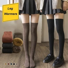 Womens Over Knee Long Boot Socks Winter Knitted Thigh High Stockings Leg Warmers