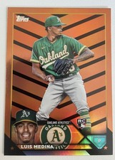 2023 Topps Update Luis Medina #US311 Holiday Orange Black Foil RC Athletics