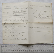 1913 letter George Bennett & Sons, Buckingham re 7&8 Market Hill