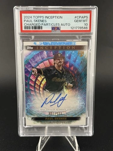 💎 2024 Topps Inception PAUL SKENES Charged Particle RC Auto SN /100 PSA 10 💎