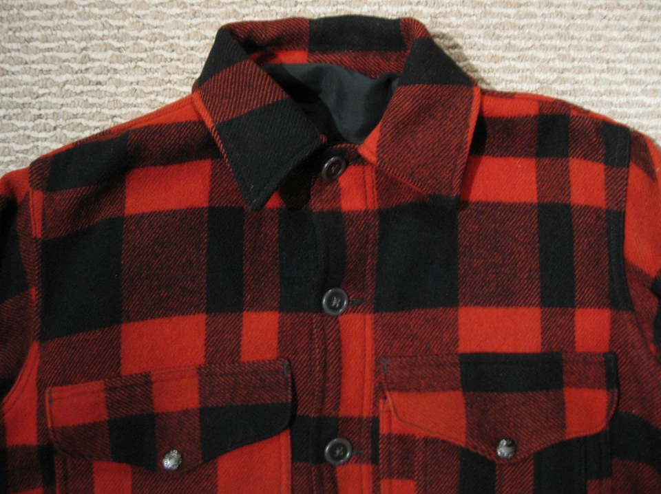Vintage 60's "FILSON" (Size S) Chest 22" Mackinaw Wool Jacket (ATTN: SEE DESCP.) - Image 3 of 4