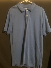 Old Navy Men  s Short Sleeve Polo Blue Large