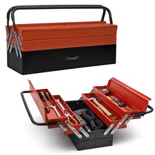 Heavy Duty 25" 560mm Metal Cantilever 5 Tray Toolbox Storage Tool Box Red New