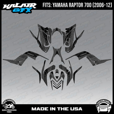 Graphics Kit for YAMAHA RAPTOR 700 (06-12) 16 MIL Future Series - Smoke