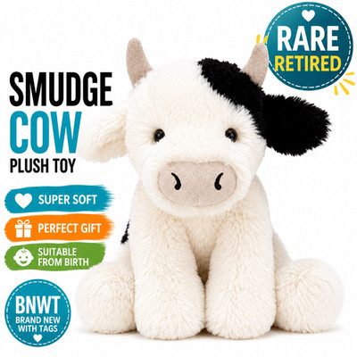 Rare Smudge Cow Plush Toy Soft Cuddly Teddy BNWT Retired Gift Idea