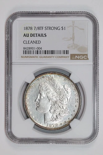 1878 7/8TF STRONG MORGAN DOLLAR NGC AU DETAILS
