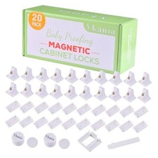 Pack Magnetic Cabinet Locks Baby Proofing - Baby Safety Latches for Drawers 20