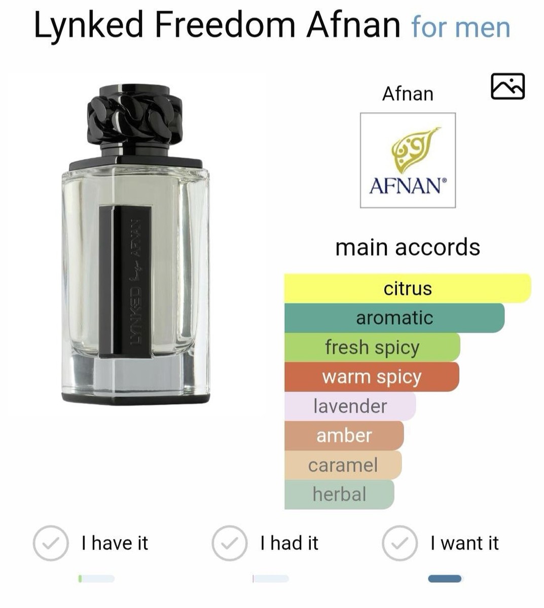 Afnan Lynked Freedom Eau de Parfum Spray for Him 3.4 fl oz 100ml