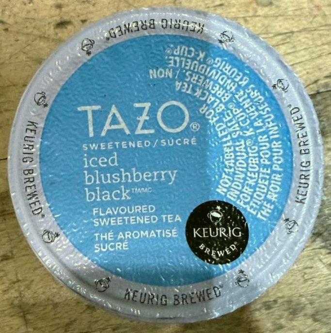 96/pack Tazo Sweetened Iced Blushberry Black K cups Bulk Pack