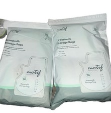 Lot of 2 Motif Medical Breastmilk Storage Bags 8 oz 100 Count BPA Free 200 Bags
