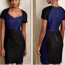 EUC Maeve by Anthropologie Size Medium Elegant Black and Blue Women's Dress