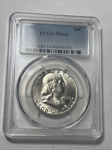 1963 Franklin Silver Half Dollar MS64 PCGS