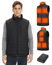 Men's Heated Vest with Battery Pack Included 7.4V 16000mAh, Lightweight Warmi...
