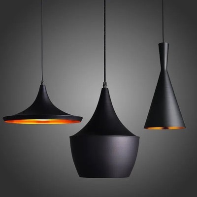 Mika Modern 3-Light Pendant Cluster Matte Black Gold Interior Linear Chandelier