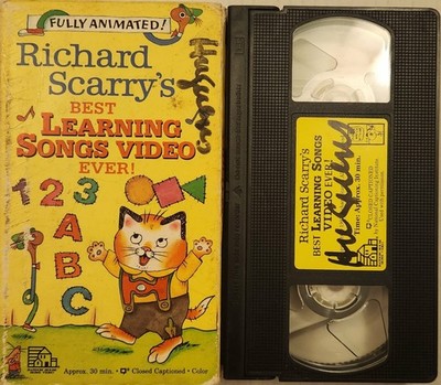 Richard Scarry's Best Learning Songs Video Ever! (VHS,1993)