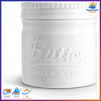 Butterdose Keramik Mit WasserküHlung Weiß FranzöSische Butterglocke