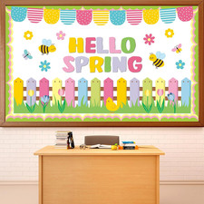 Hello Spring Bulletin Board Decorations Set Spring Classroom Decor Colorful Tuli