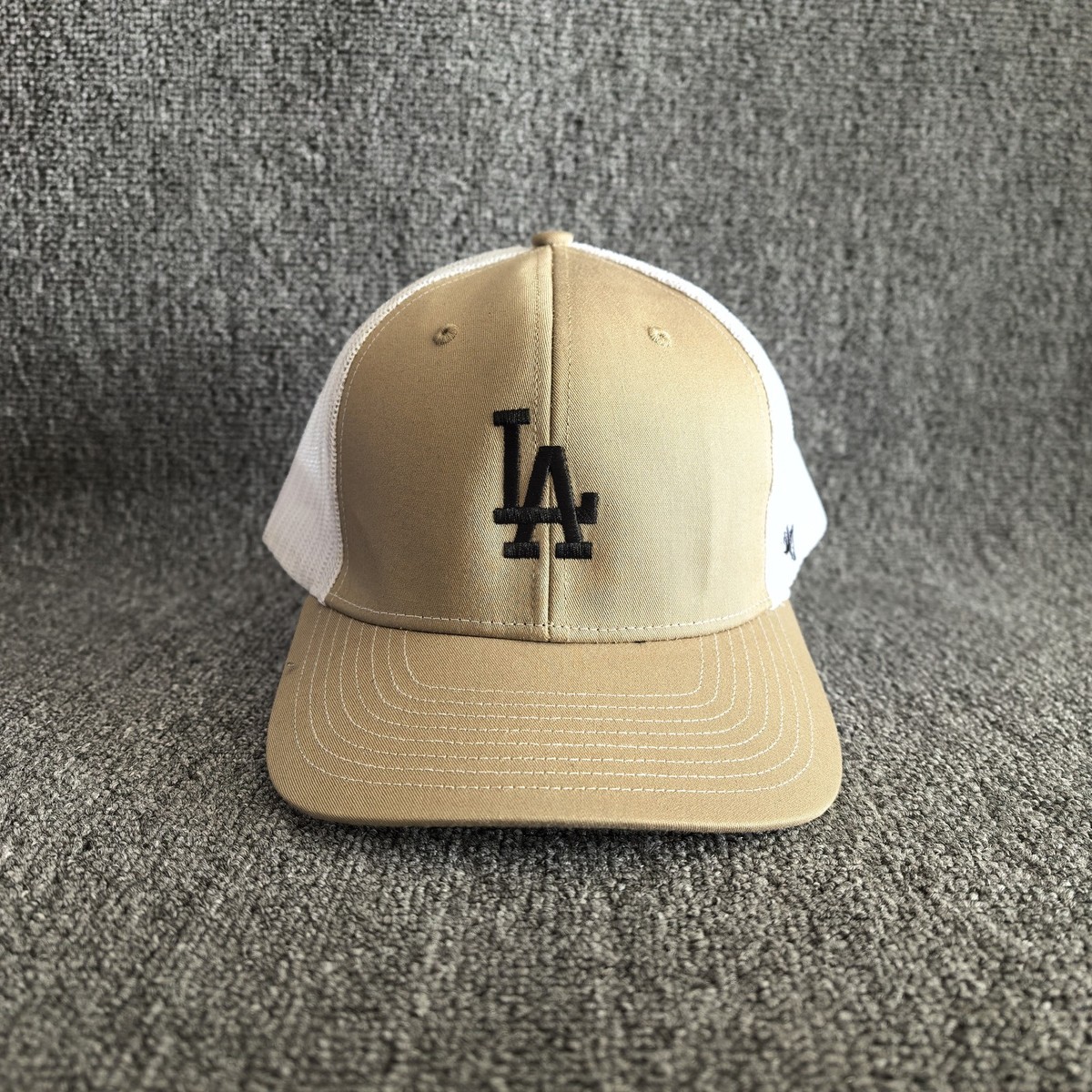 '47 Brand Los Angeles Dodgers MLB Trucker Hat Khaki White Snapback Cap