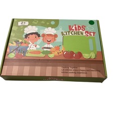 Kids Kitchen Set Play Food Cutting Toy Playset for Toddlers Ages 2 New