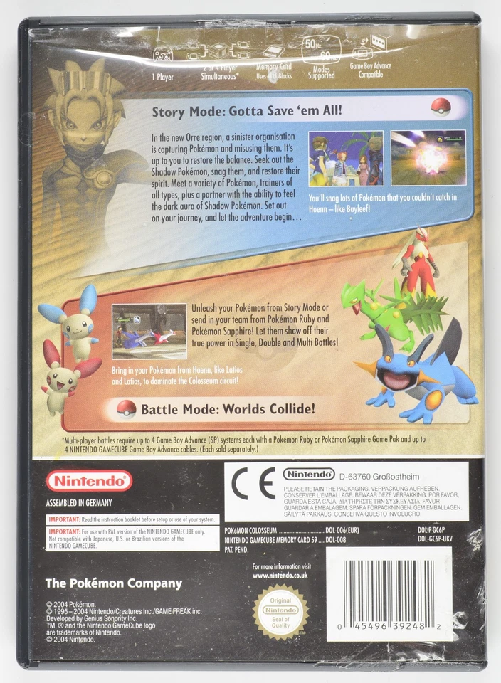 Pokemon Colosseum GameCube 2004 NO Memory Card | PAL | TESTED | GENIUS SONORITY - Image 4 of 4