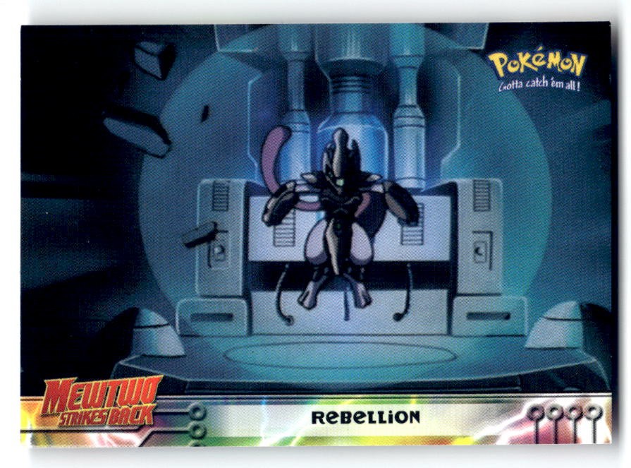 1999 Topps Pokemon the First Movie #8 Rebellion Blue Topps Logo
