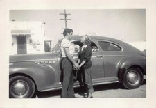 1941 Buick Special Series 40 Two Door 1940s Photo Man Woman Holding Hands Door 1941 Buick Special Series 40 Two Door 1940s Photo Man Woman Holding Hands Door
