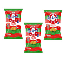 Seabrook Crinkle Cut Tomato Ketchup Crisps , Gluten Free , pack of 3 , Free UK