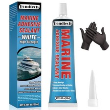 3.38 oz Marine Sealant White, Adhesive Permanent, Silicone White