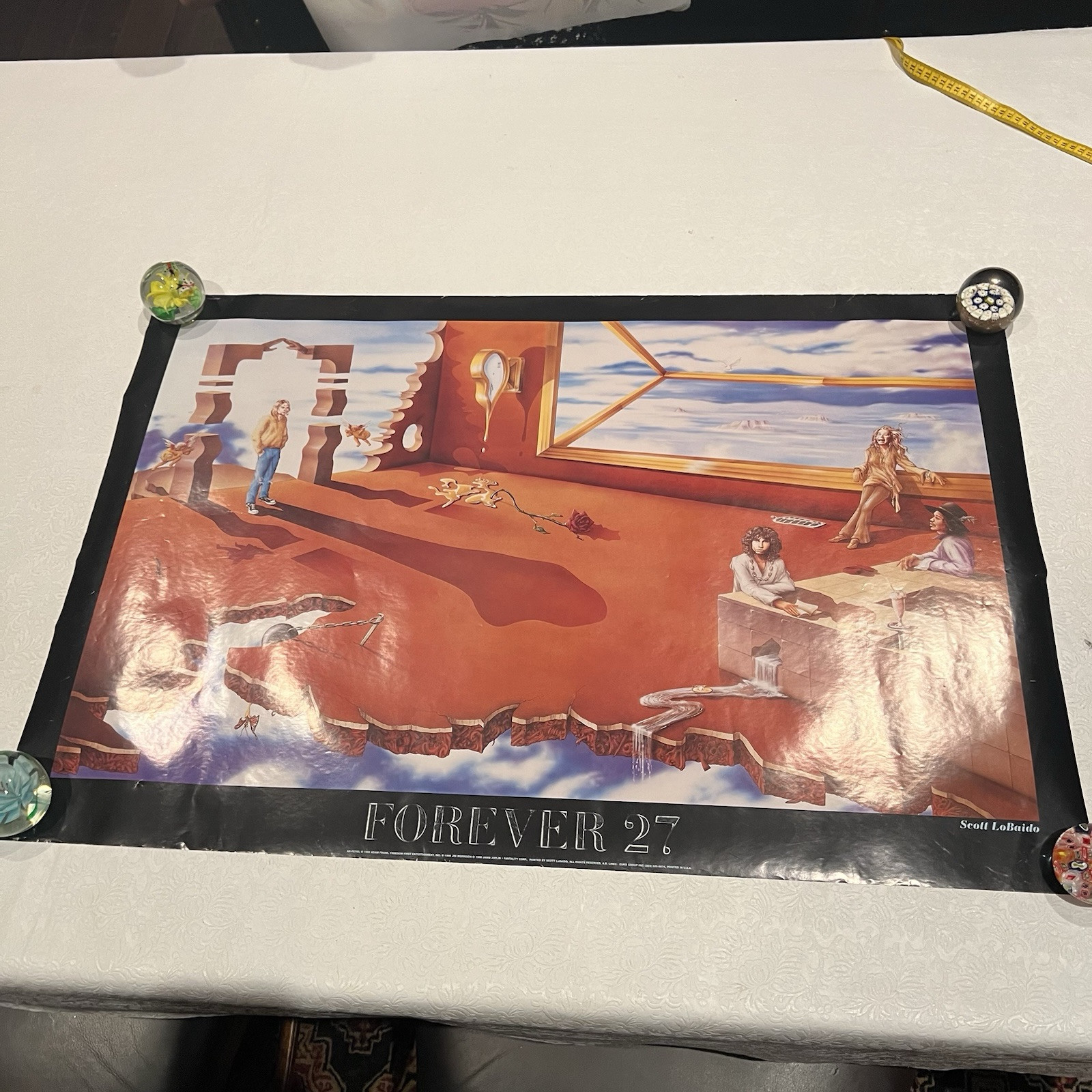 Forever 27 Vintage 1996 Tribute Poster 36 x 24 Cobain Morrison