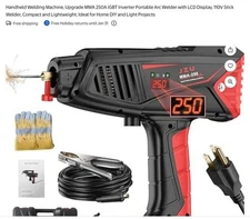 Digital Welding Machine Handheld 110V 120Amp Portable ARC Welder Gun Hand Held