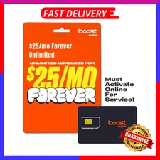 Boost Mobile SIM Kit: $25 Unlimited Plan w/Auto-Pay, Talk, Text & Data