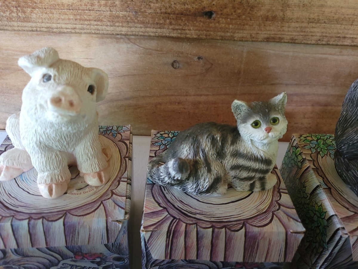 Huge Lot of 21 Vintage Stone Critters United Design in Boxes | eBay