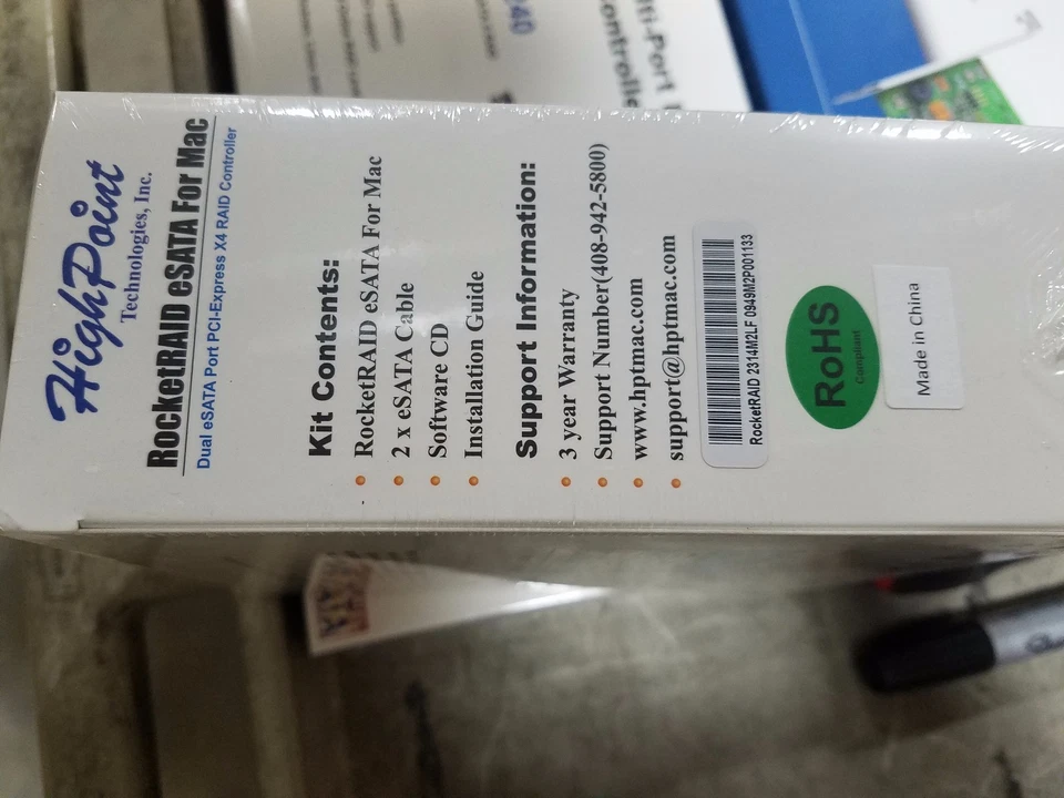 HighPoint RocketRAID 3120 PCI-E x1 SATA II 3Gb/s 2 Channel RAID Controller Card - Image 3 of 3