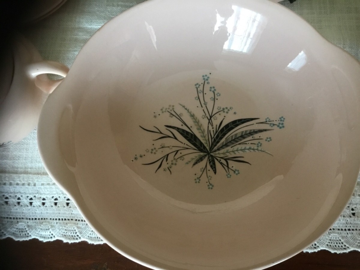 1950's Crooksville USA China 15 Pc. Set Rare Pink-Carnation