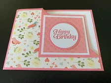 Stampin Up Card Kit Set Of 4 "Happy Birthday" cards #5b - Sweet Sorbet