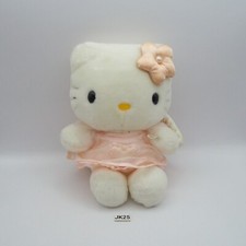 JK25 JUNK Hello Kitty Sanrio Pink NTT 2001 Angel Plush 7" Stuffed Toy Doll Japan