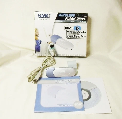 SMC USB 802.11 (2.4 GHz) Wireless Wi-Fi, 32MB USB Flash Drive