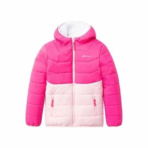 Eddie Bauer Girls' Youth Reversible Plush Jacket - Pink Size Large 14/16 - Picture 2 of 10