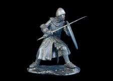 European Knight 54mm Handmade Tin Soldier Medieval Warrior Miniature