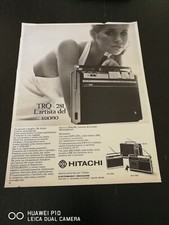 1971 HITACHI TRQ 281 RADIO REGISTRATORE PORTATILE VINTAGE AD PUBBLICITA ANNI 70