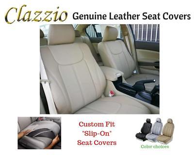 Clazzio Genuine Leather Seat Covers For 2006 2007 Dodge Ram 3500 Mega Cab Beige - 2007 Dodge Ram Seat Covers Leather