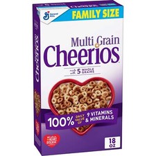 Multi Grain Cheerios 18oz Pack of 8 Heart Healthy Gluten Free Breakfast Cereal