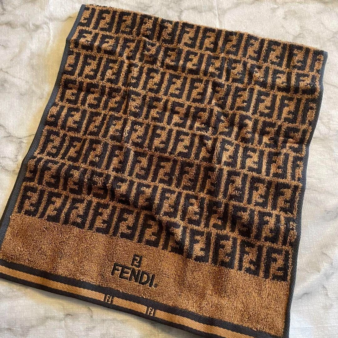 FENDI Set of 1 Bath Towel , 1 Face Towel and 1 Hand Towels Brown x