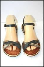 LES TROPEZIENNES  Sandales Tongs Tout Cuir  Motifs Lanières T 37 TBE