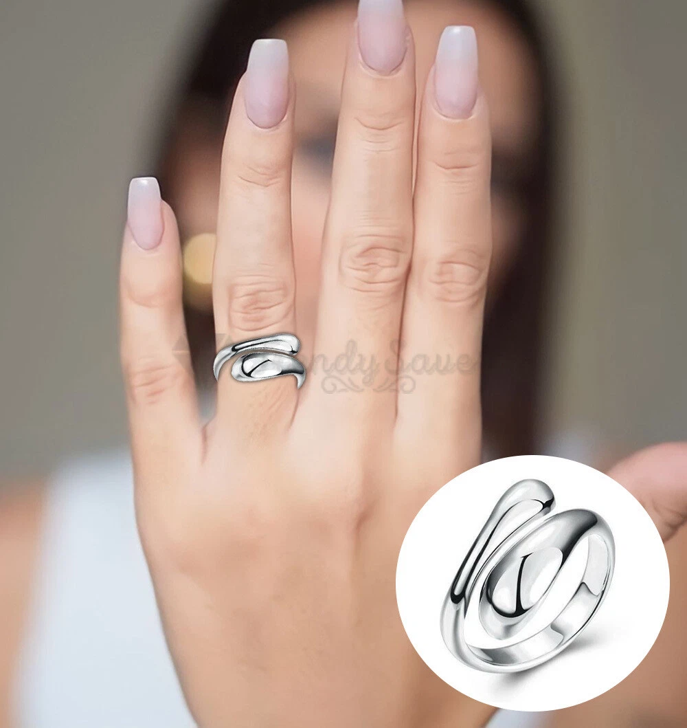 Open teardrop shop ring