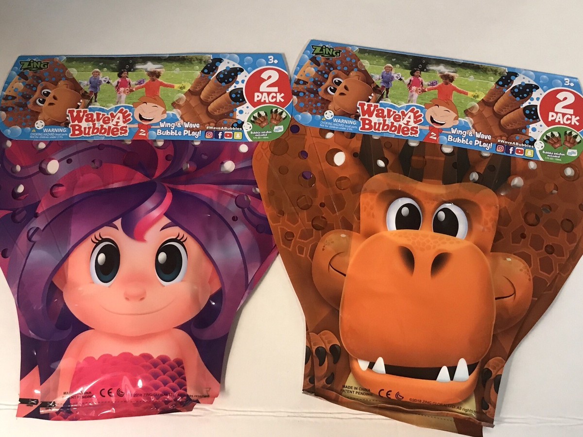 Zing Wave-A-Bubbles 2 Pack, Hours Of Bubble Fun! NEW! Lot Of 2 | eBay