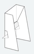 Double-Wing Easel, 9" Tall x 2-1/2 Wide, White Text Board: 36 pt - PK/ 50 EASELS