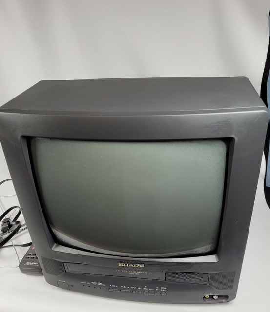 Sharp 13VTL100 13" Color TV VCR Combo Cassette Recorder TESTED for